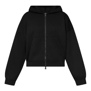 H&H Women's Zip Thru Cropped Scuba Hoodie