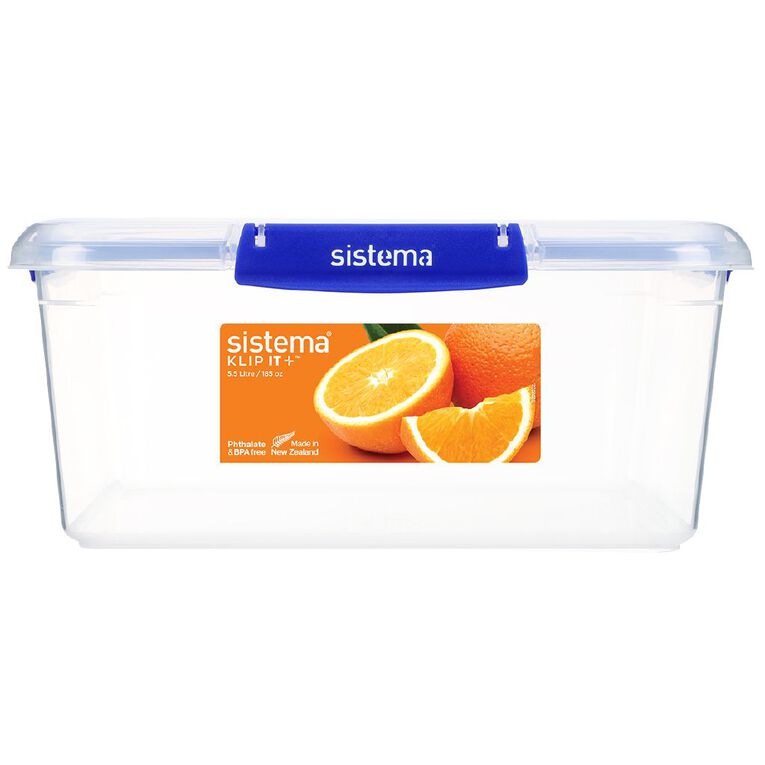 Sistema Klip It Plus Square Container Blue Mid 5.5L, , hi-res