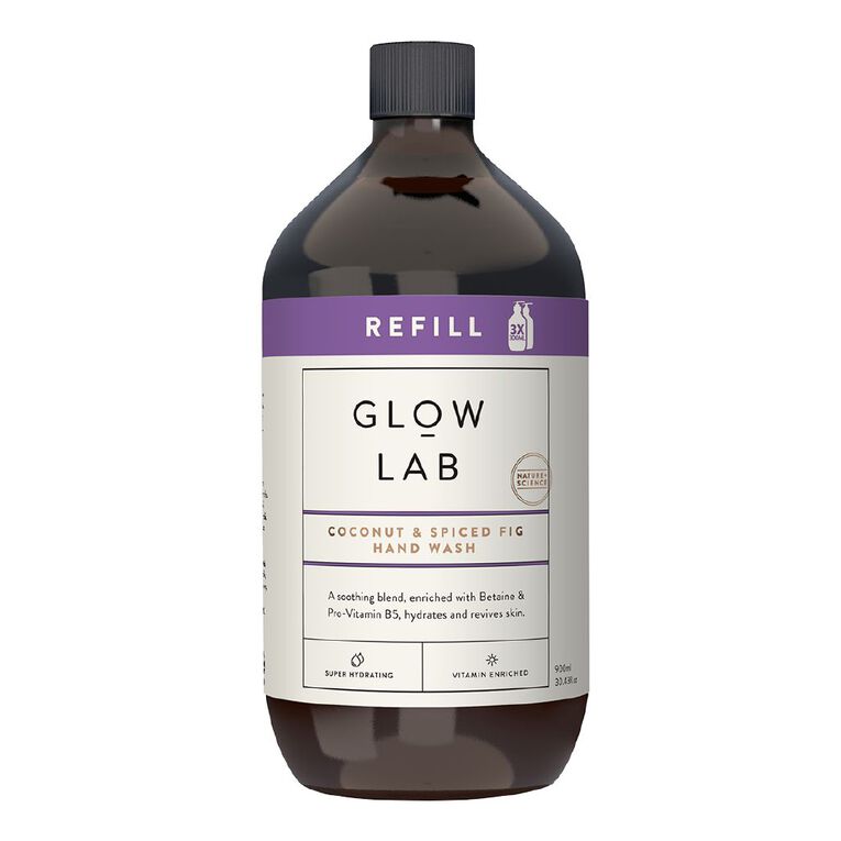 Glow Lab Refill Coconut and Spiced Fig Handwash 900ml, , hi-res