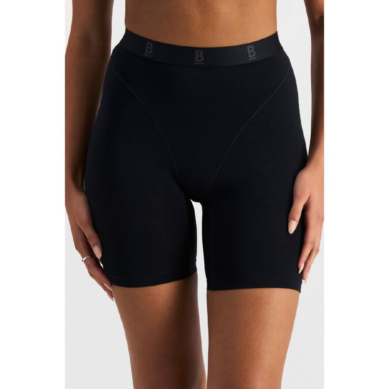 B FOR BONDS Women's Anti-Chafe Shorts, Black, hi-res