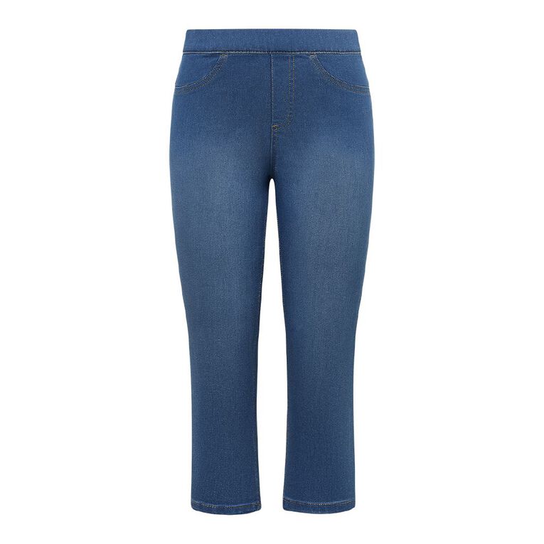 H&H Women's Crop Jeggings, Denim Mid, hi-res