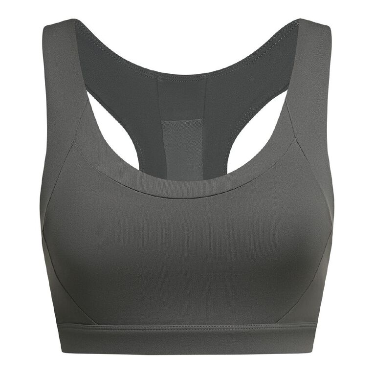 Active Intent Women's High Support Crop Top, Grey Dark, hi-res
