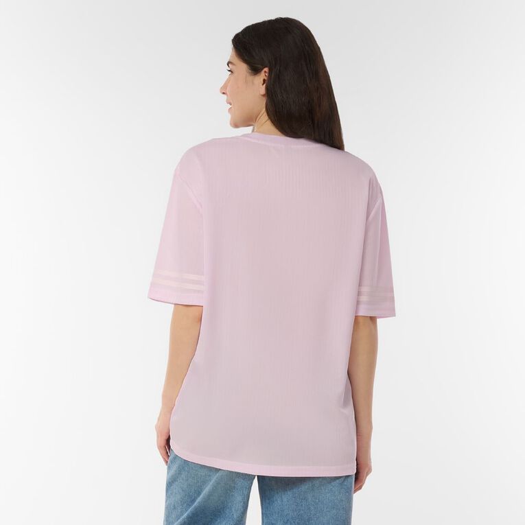 H&H Women's Short Sleeve Stripe Sports Tee, Pink Light, hi-res