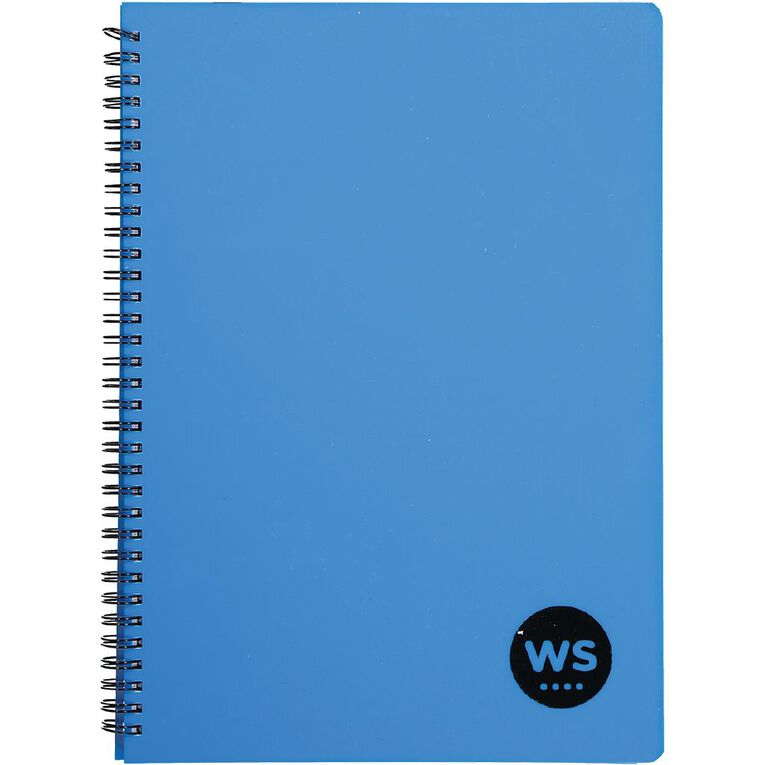 WS Notebook PP Wiro 200 Pages Soft Cover Blue Mid A4, , hi-res