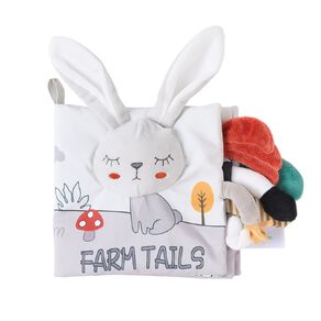 Babywise Baby Bunny Cloth Book Tied on Card