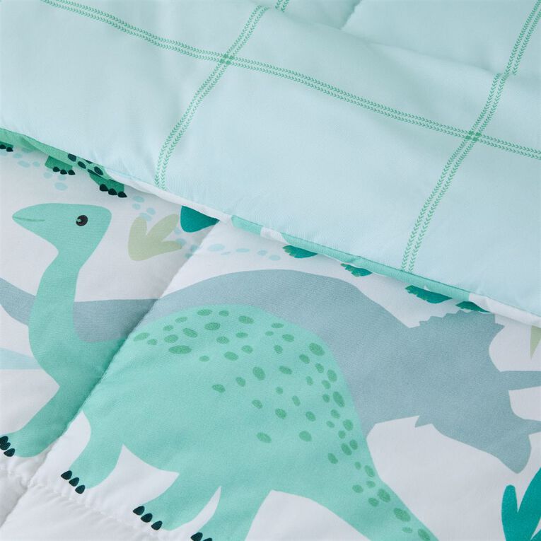 Living & Co Comforter Set Reversible Dino-roar King Single, , hi-res