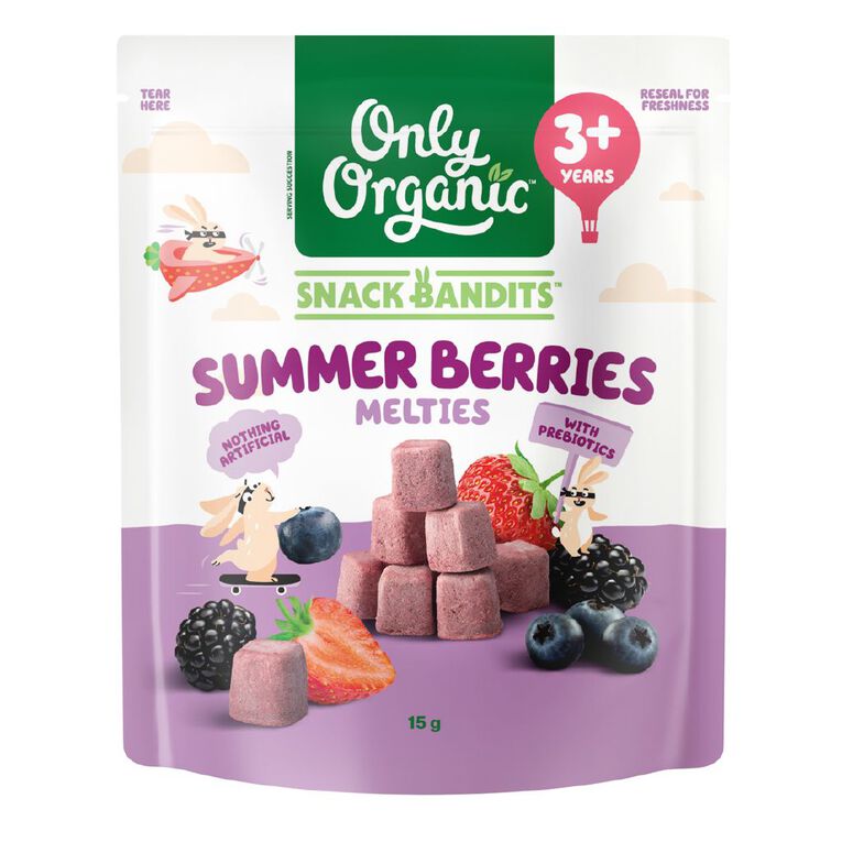 Only Organic Summer Berries Melties 15g, , hi-res