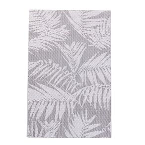 Living & Co Black Ferns PVC Placemat 30cm x 40cm Black/White 4 Pack