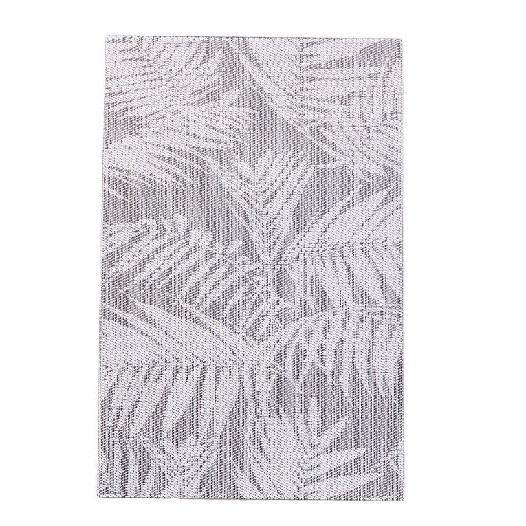 Living & Co Black Ferns PVC Placemat 30cm x 40cm Black/White 4 Pack, , hi-res