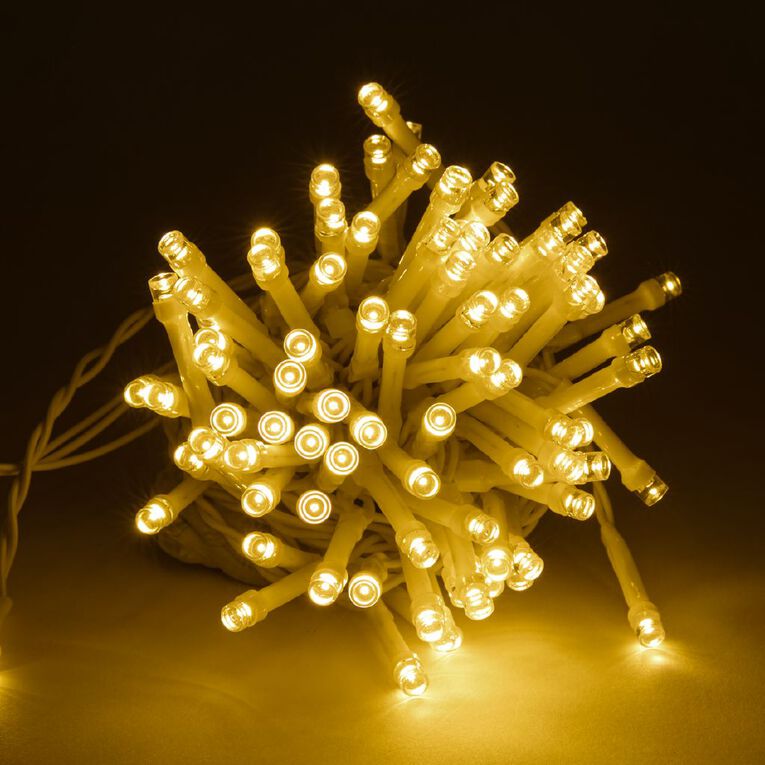 Wonderland Solar Icicle Lights White Wire Warm White 400 LED, , hi-res
