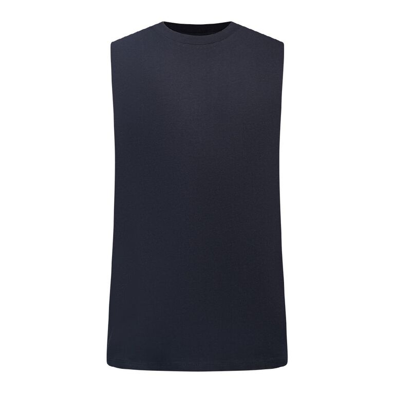 Garage Men's Muscle Tank, Navy, hi-res