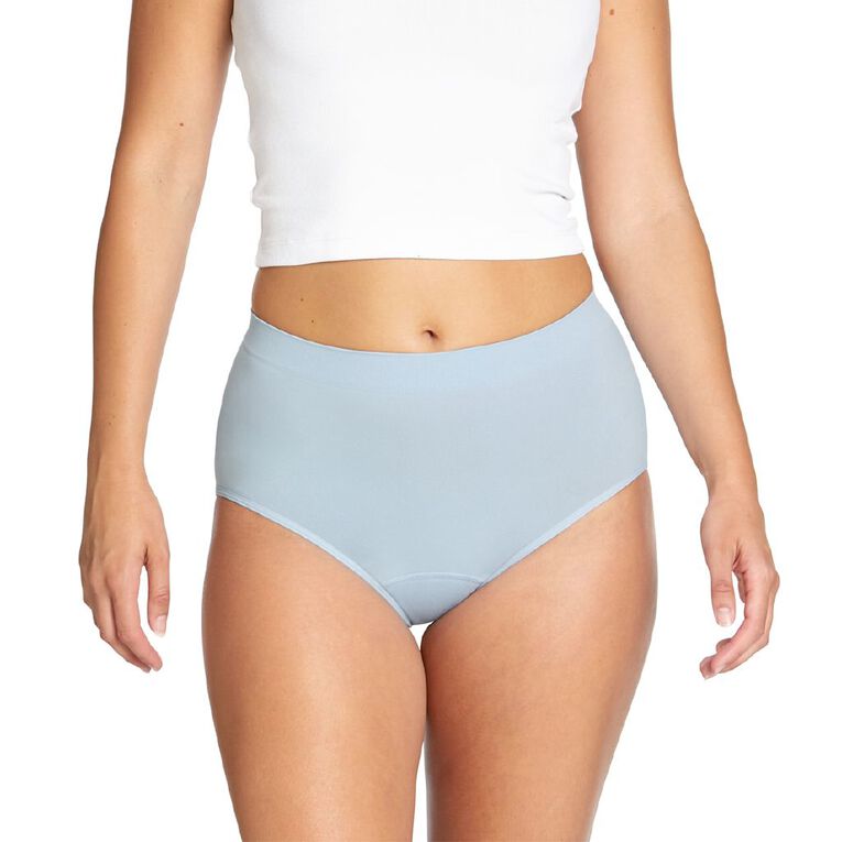 Love Luna Women's Seamfree Period Full Briefs, Blue Dark, hi-res