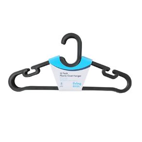 Living & Co Coat Hang Black 12 Pack