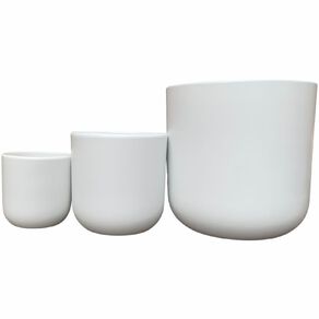 Northcote Pottery Luna Egg Pot 16cm White