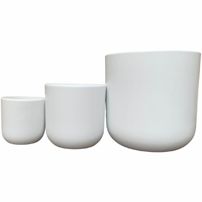 Northcote Pottery Luna Egg Pot 16cm White, , hi-res