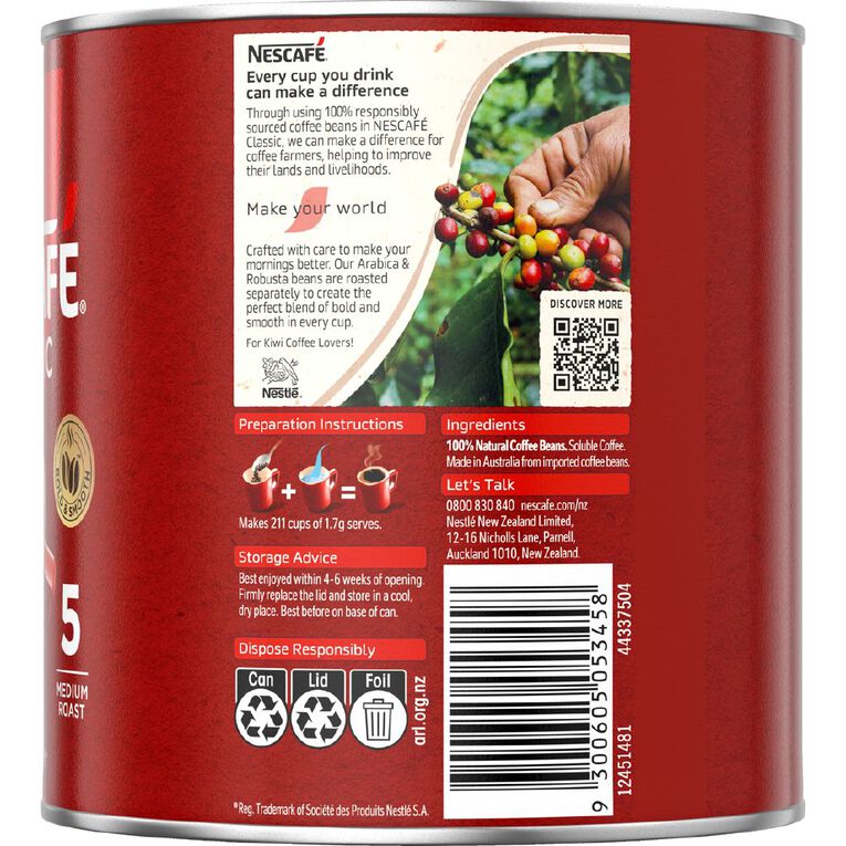 Nescafe Classic Coffee 360g, , hi-res