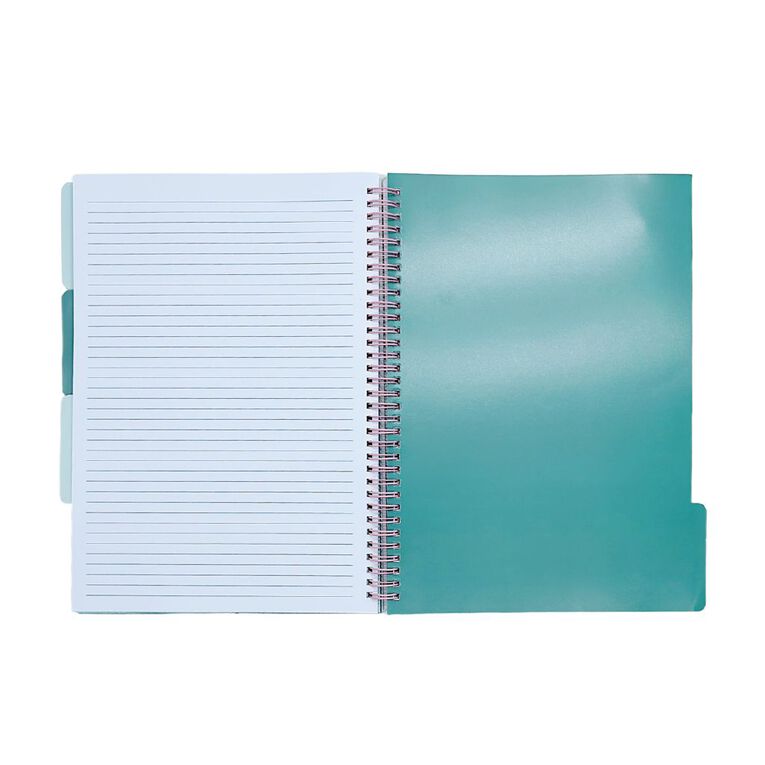 Uniti Clubhouse Softcover Notebook With Dividers A4 Pink, , hi-res