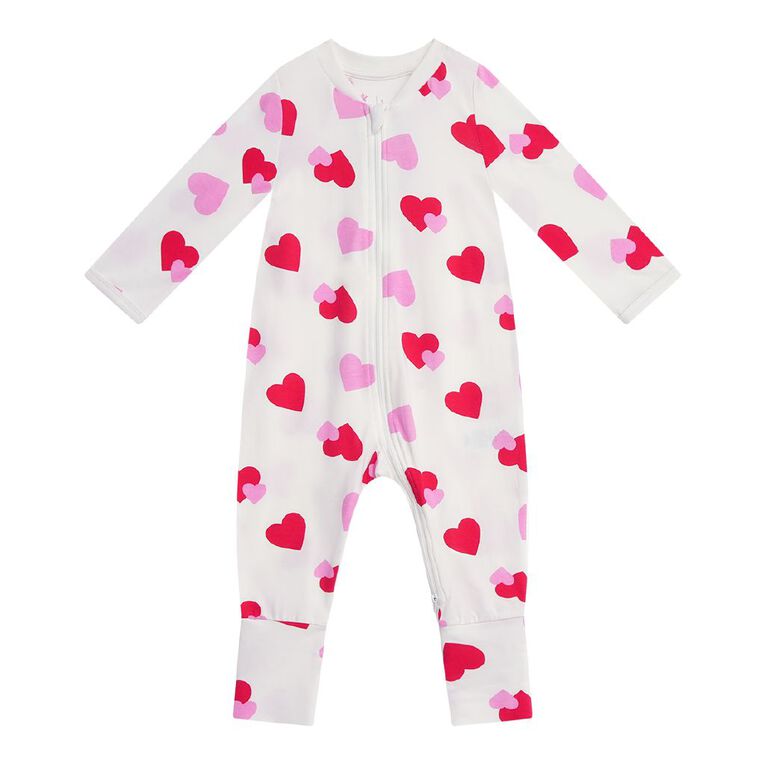 Young Original Babies' Zip-Thru Footless All-in-One, Cream, hi-res