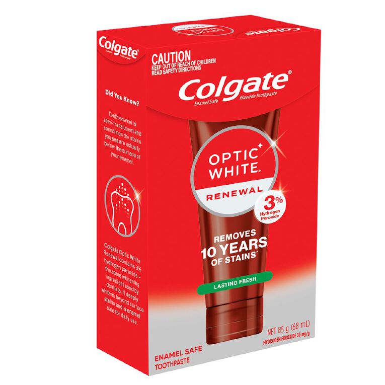 Colgate Optic White Renewal Lasting Fresh Toothpaste 85g, , hi-res