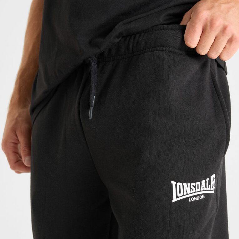 Lonsdale Unisex Trackpants, Black, hi-res