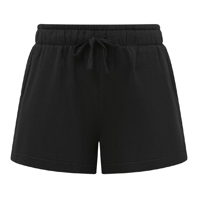 H&H Women's Fleece Runner Shorts, Black, hi-res