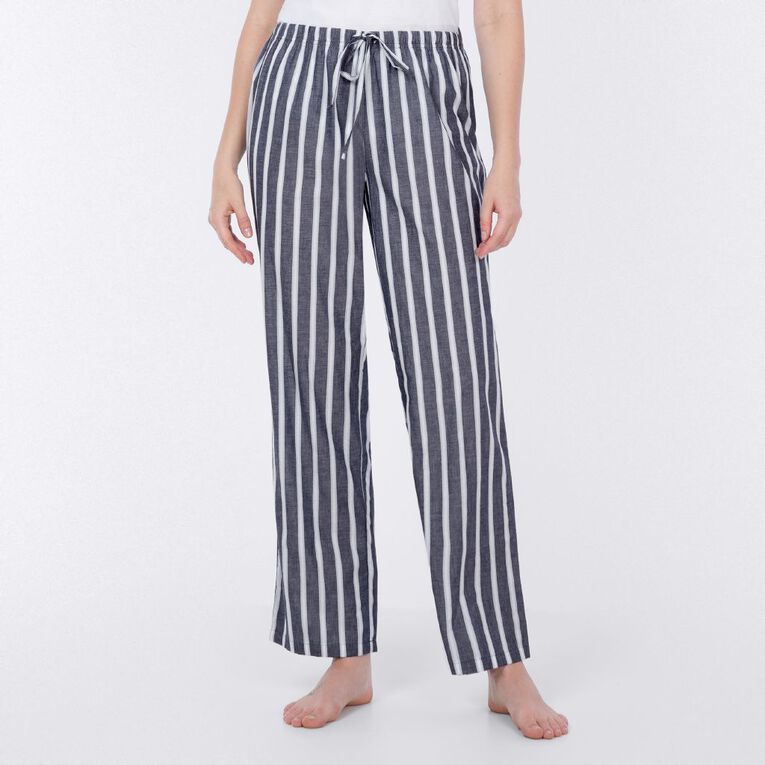 H&H Women's Woven Pyjama Pants, Blue Dark, hi-res