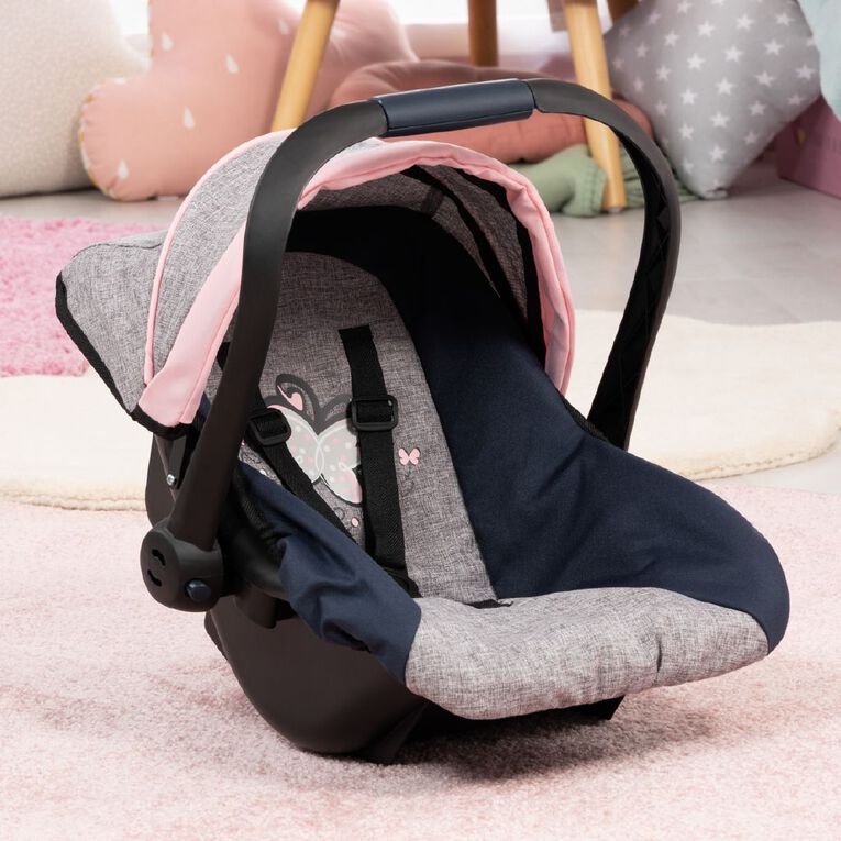 Bayer Deluxe Car Seat with Canopy Grey/Pink/Blue, , hi-res