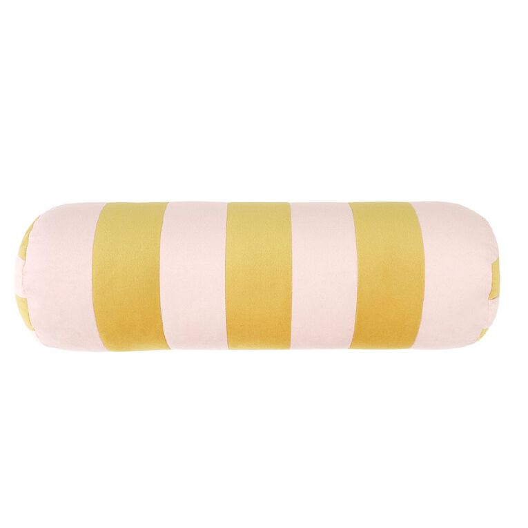 Living & Co Cushion Bolster Stripe 18cm x 51cm Multi-Coloured, , hi-res