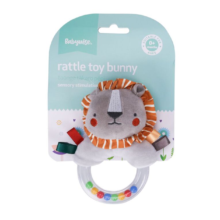 Babywise Baby Lion Rattle Tied on Card, , hi-res
