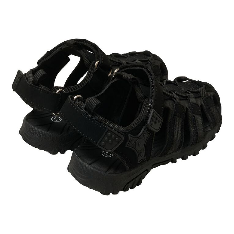 Young Original Junior Kids' Caged Sandals, Black, hi-res