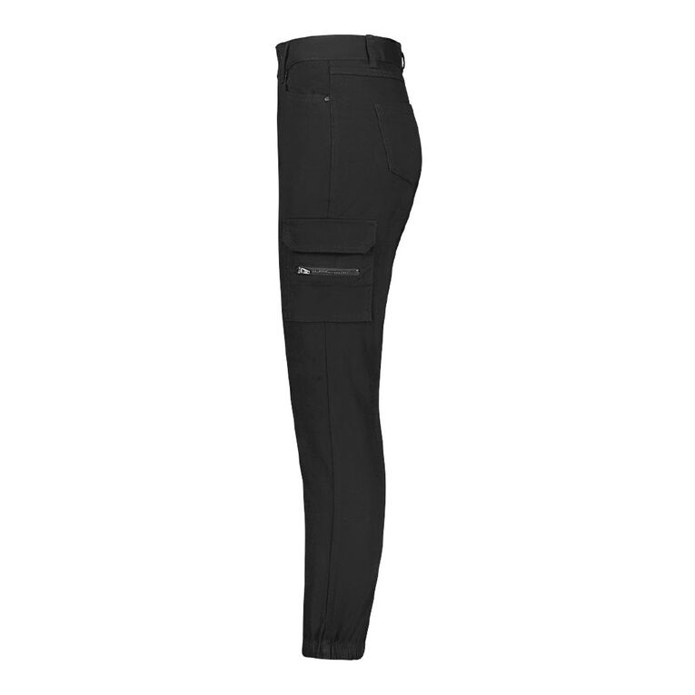 H&H Women's Zip Cargo Pants Black The Warehouse