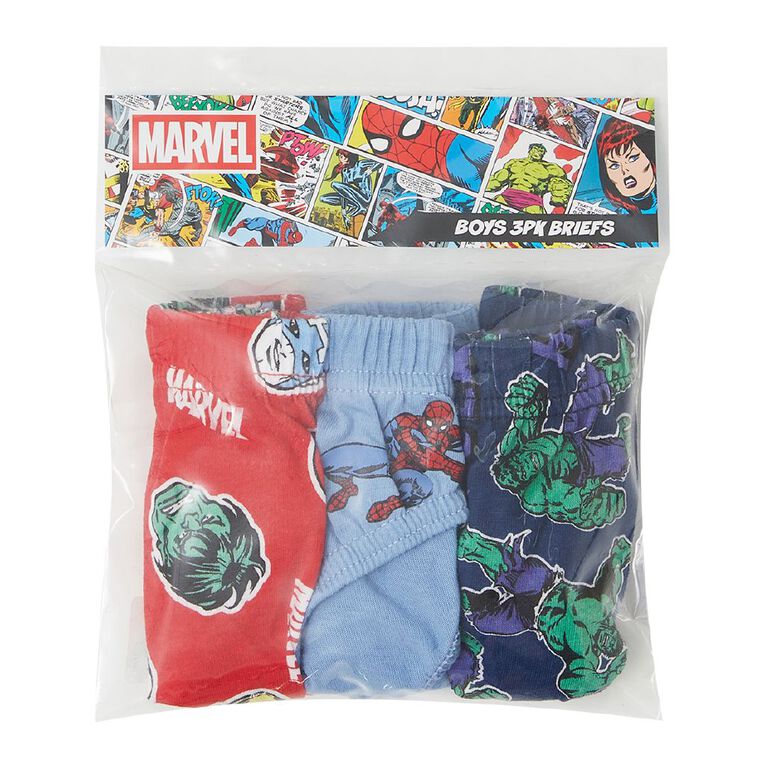 Marvel Boys' Briefs 3 Pack, Blue Light, hi-res