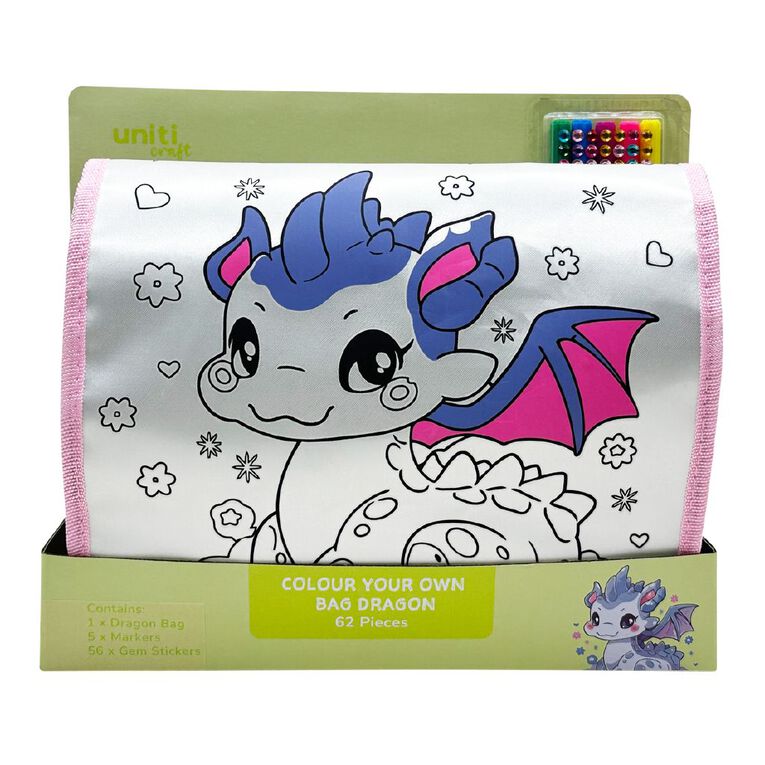 Uniti Craft Kids Color Your Own Bag Dragon, , hi-res