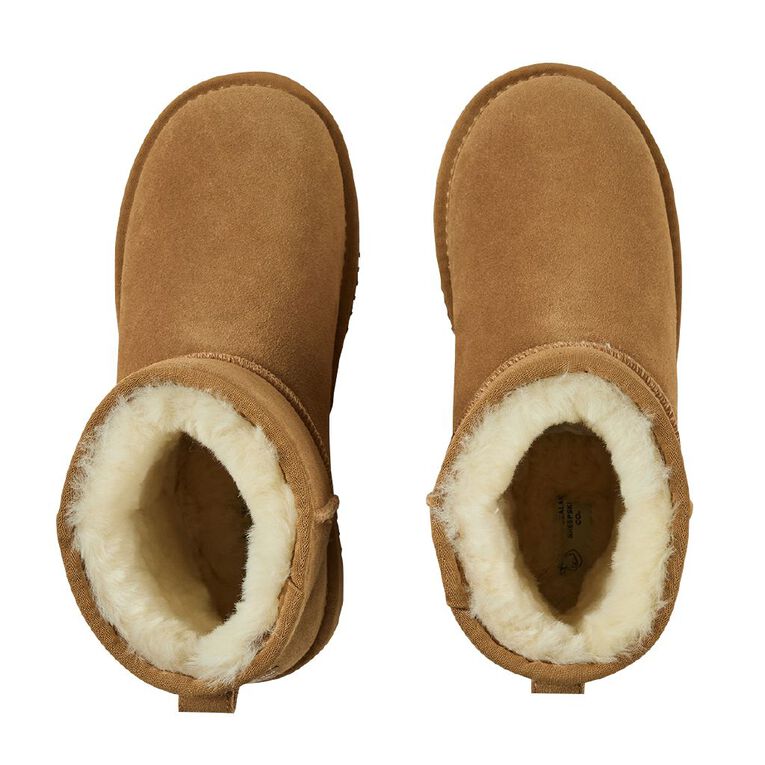 NEW ZEALAND SHEEPSKIN CO. Women's Sheepskin Lined Slipper Boots Box, Brown Light, hi-res