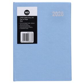 WS Colour Pop 2026 Diary A6 Day To Page Blue