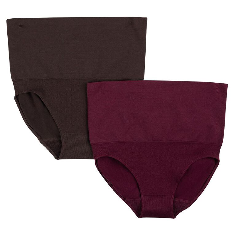 H&H Women's Seamless Briefs 2 Pack, Brown Dark, hi-res