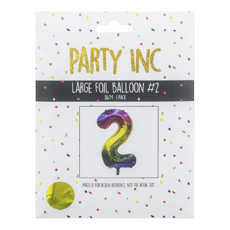 Party Inc Giant Foil Balloon Number #2, , hi-res