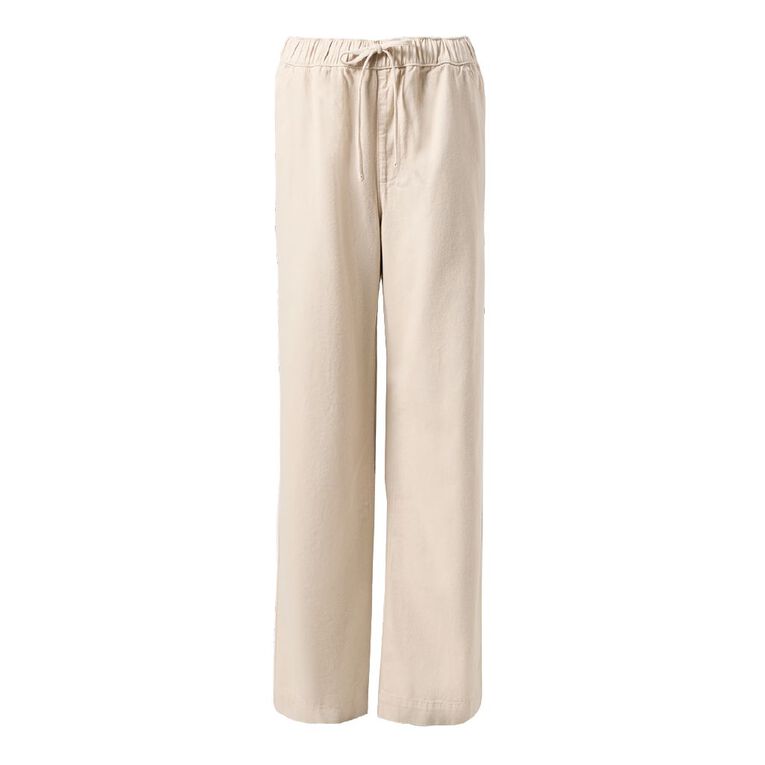 H&H Women's Wide Leg Pull On Jeans, Brown Light, hi-res