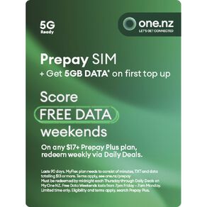 One NZ Prepay Triple Sim with Bonus 5GB