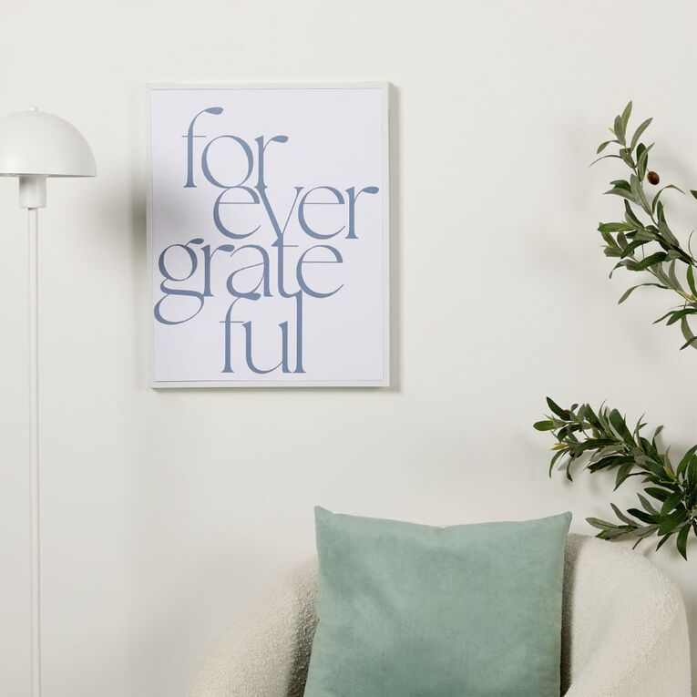 Living & Co Grateful Framed Canvas 40cm x 50cm, , hi-res