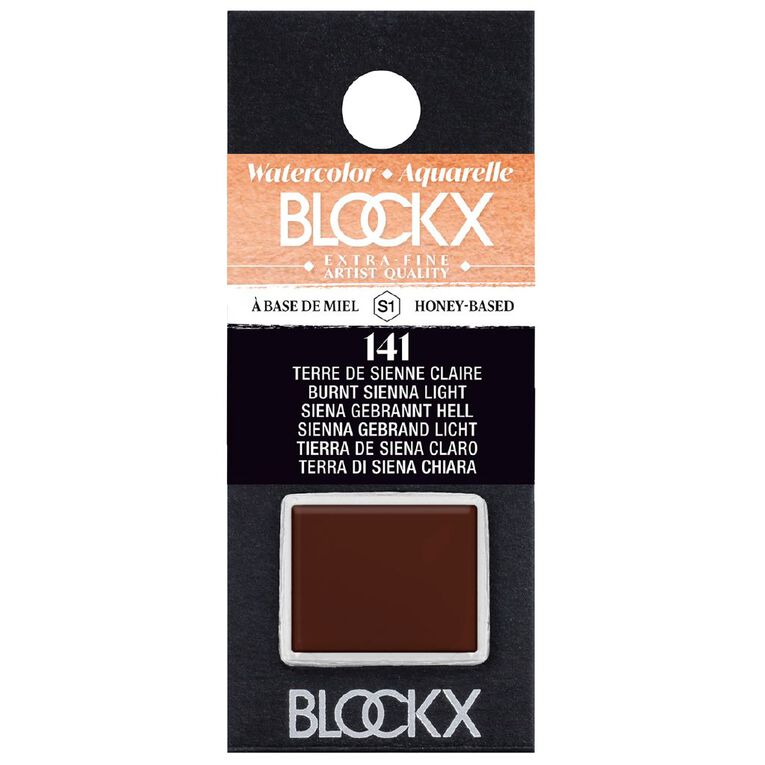 BLOCKX Watercolour Half Pan S1 141 Light Burnt Sienna, , hi-res