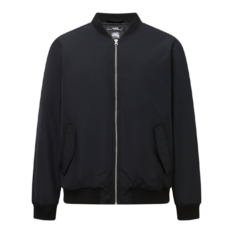 H&H Men's Bomber Jacket, Black, hi-res