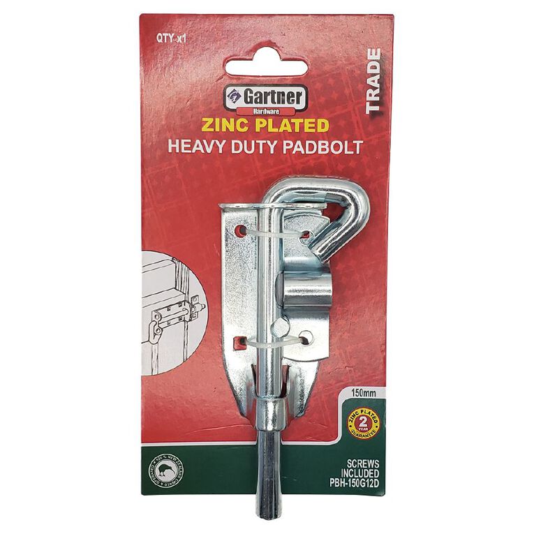 Gartner Home Padbolt Heavy Duty Zinc Plated The Warehouse