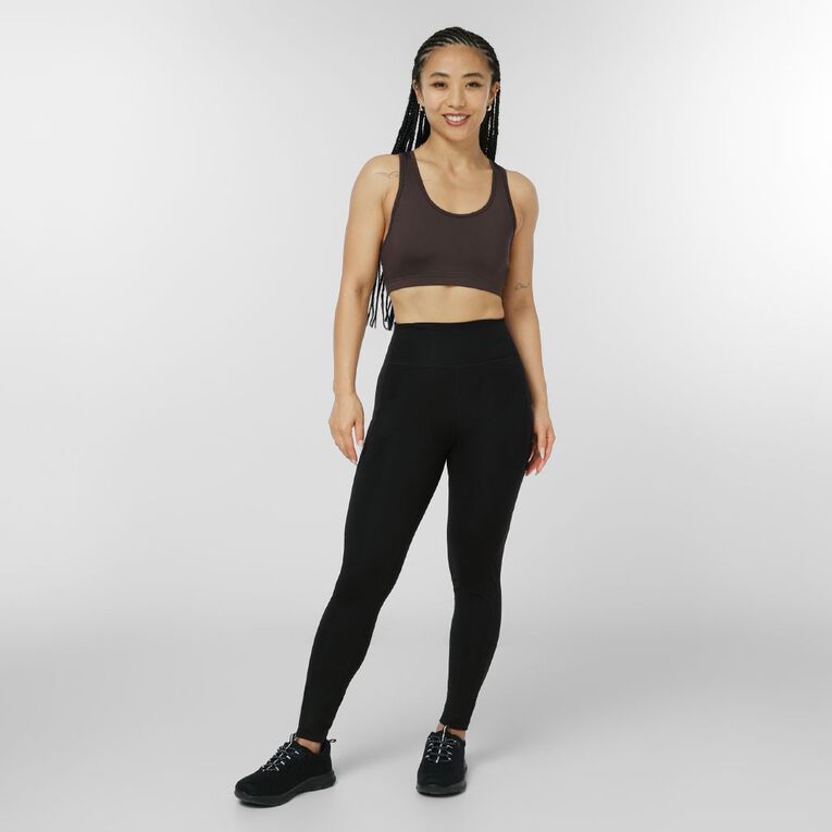 Active Intent Women's High Rise Panel Leggings, Black, hi-res
