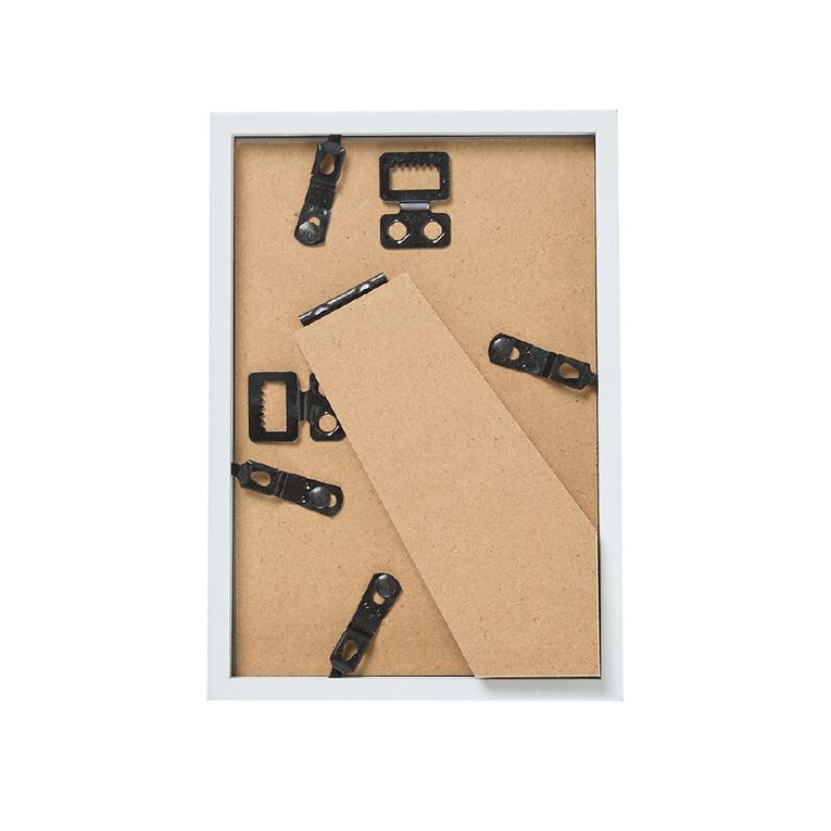 Living & Co Contemporary Photo Frame White 4in x 6in, , hi-res