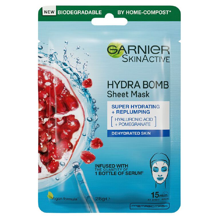 Garnier Hydrabomb Pomegranate Tissue Mask, , hi-res