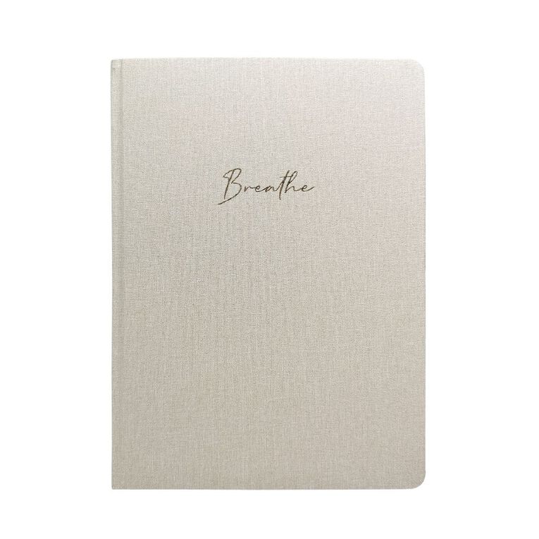 Uniti Stationery Linen A4 Notebook Cream, , hi-res