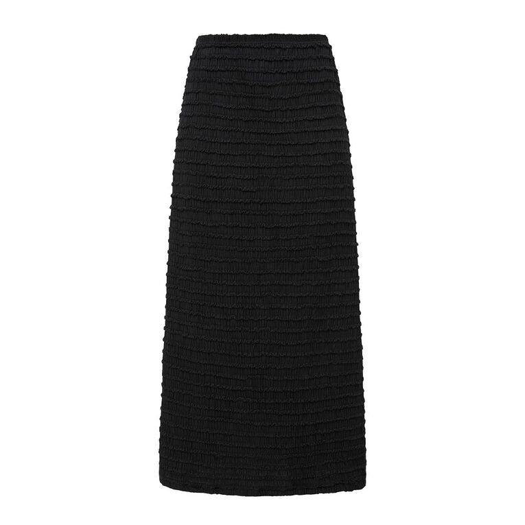 H&H Women's Textured Maxi Skirt, Black, hi-res