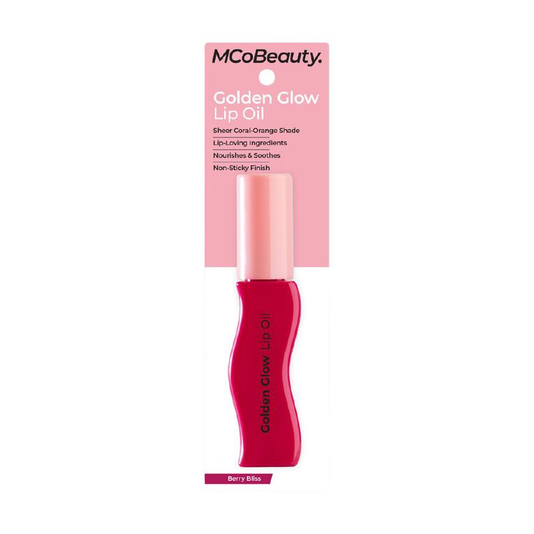 MCoBeauty Golden Glow Lip Oil- Berry Bliss, , hi-res