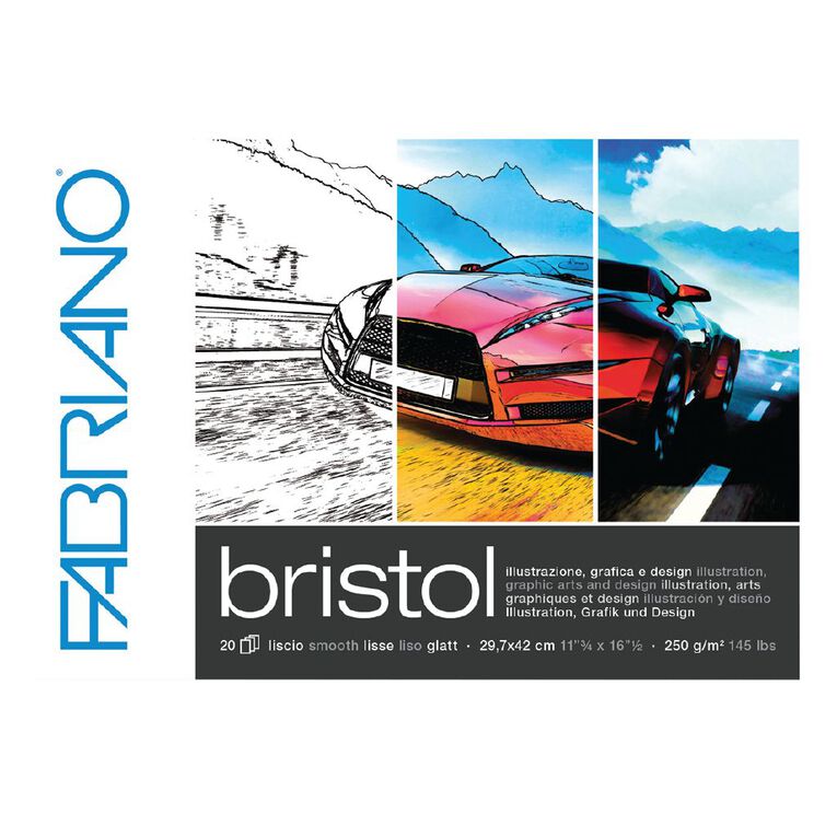 Fabriano Bristol Pad 250gsm 20 Sheets A3, , hi-res